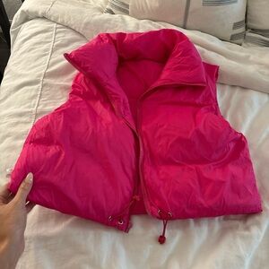 Vibrant Pink Puffer Vest